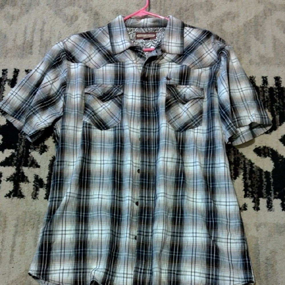 Casual Plaid Button-Down Shirt for Men